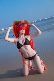 [Net Red COS] Popular Coser Nizuo Nisa-Blue Honolulu Swimsuit