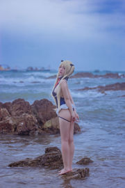 [Net Red COS] Maillot de bain populaire Coser Nizuo Nisa-Blue Marie Rose